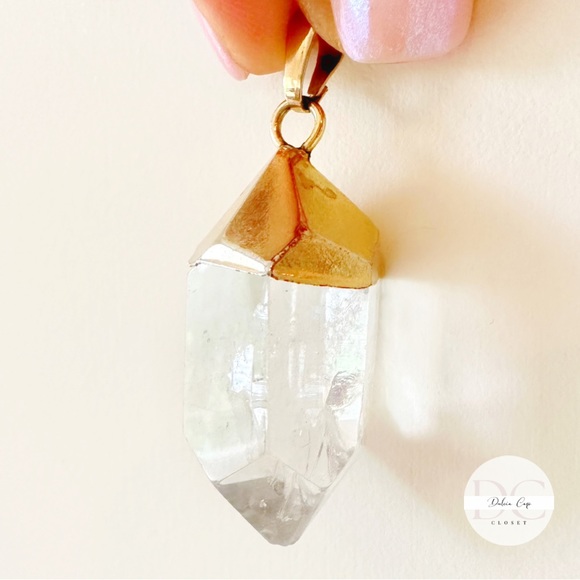 NEW White Quartz Pendant On Sterling Silver 925 - Picture 3 of 6